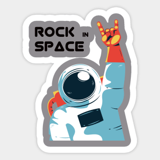 Rock In The Space Sticker